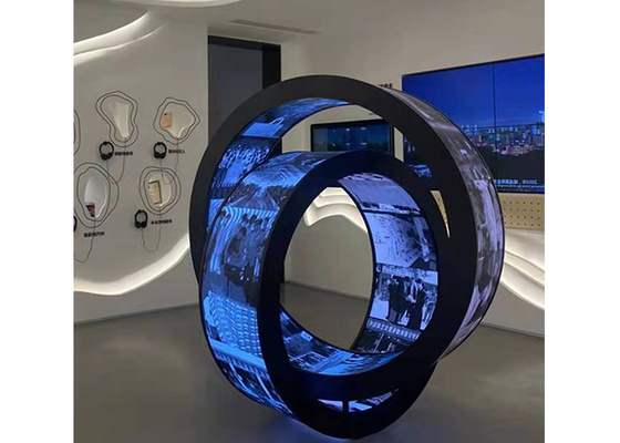 Uso de anúncio interno curvado negociável em banco do módulo flexível macio do diodo emissor de luz