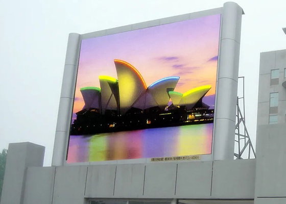 A cor completa exterior do contexto à prova de intempéries conduziu anúncios comerciais da exposição
