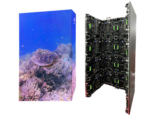 P1.95 P2.5 P2.6 P3.91 Ângulo direito Aluguer LED Display 250*250mm Tamanho do módulo Conexão rígida