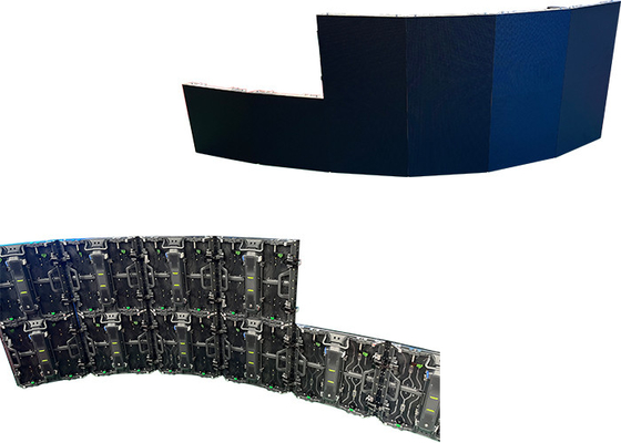 P1.95 P2.5 P2.6 P3.91 Ângulo direito Aluguer LED Display 250*250mm Tamanho do módulo Conexão rígida