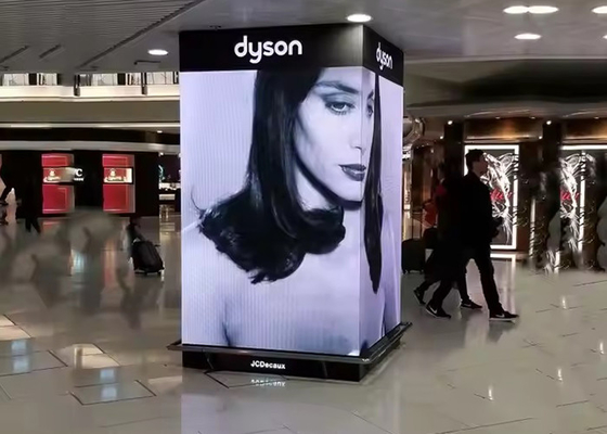Muralho de vídeo LED de ângulo direito P1.875 P2.5 Manutenção frontal interna