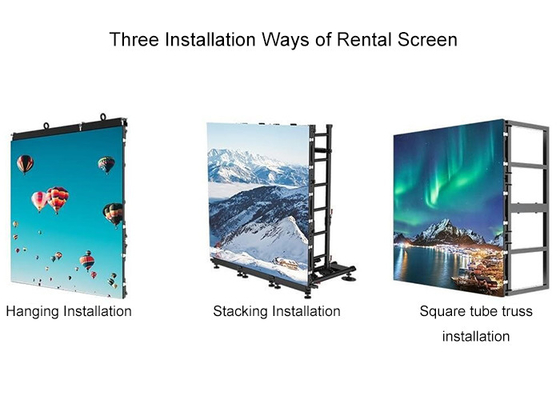 7680Hz Alta taxa de atualização P2.6 Indoor Rental LED Screen On Stage Boa resolução