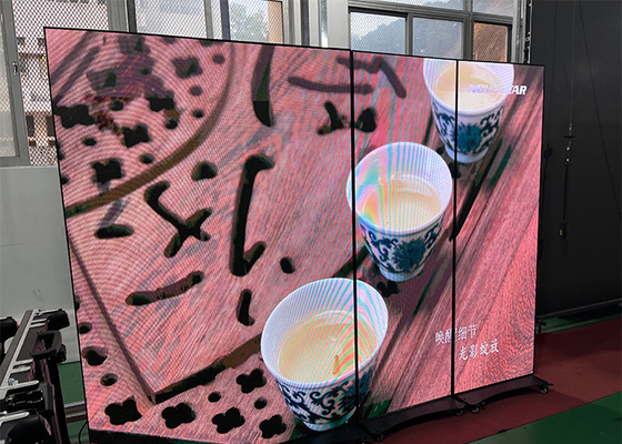 Shopping Mall Digital Information Sign Movível LED Poster Screen Frame Metal