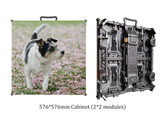 P4.8 Ecrã LED de aluguer ao ar livre 576*576mm Gabinete 288*288mm Módulo à prova de chuva