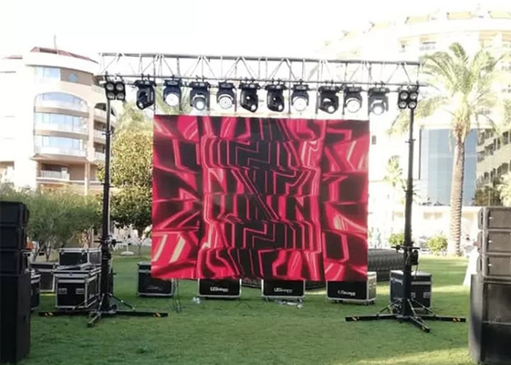 P4.8 Ecrã LED de aluguer ao ar livre 576*576mm Gabinete 288*288mm Módulo à prova de chuva