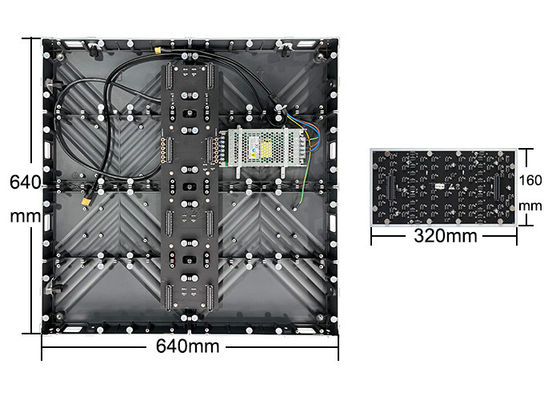 640*640mm Indoor LED Video Wall Para Sala de Controle de Cinema