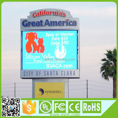 Módulo de display LED P10 para exterior, passo de pixel de 10 mm, 10000 cd/m²