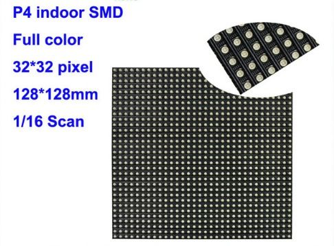 P4 Indoor RGB LED Module with 4mm Pixel Pitch and 1200cd Brightness for High-Quality Video Walls
